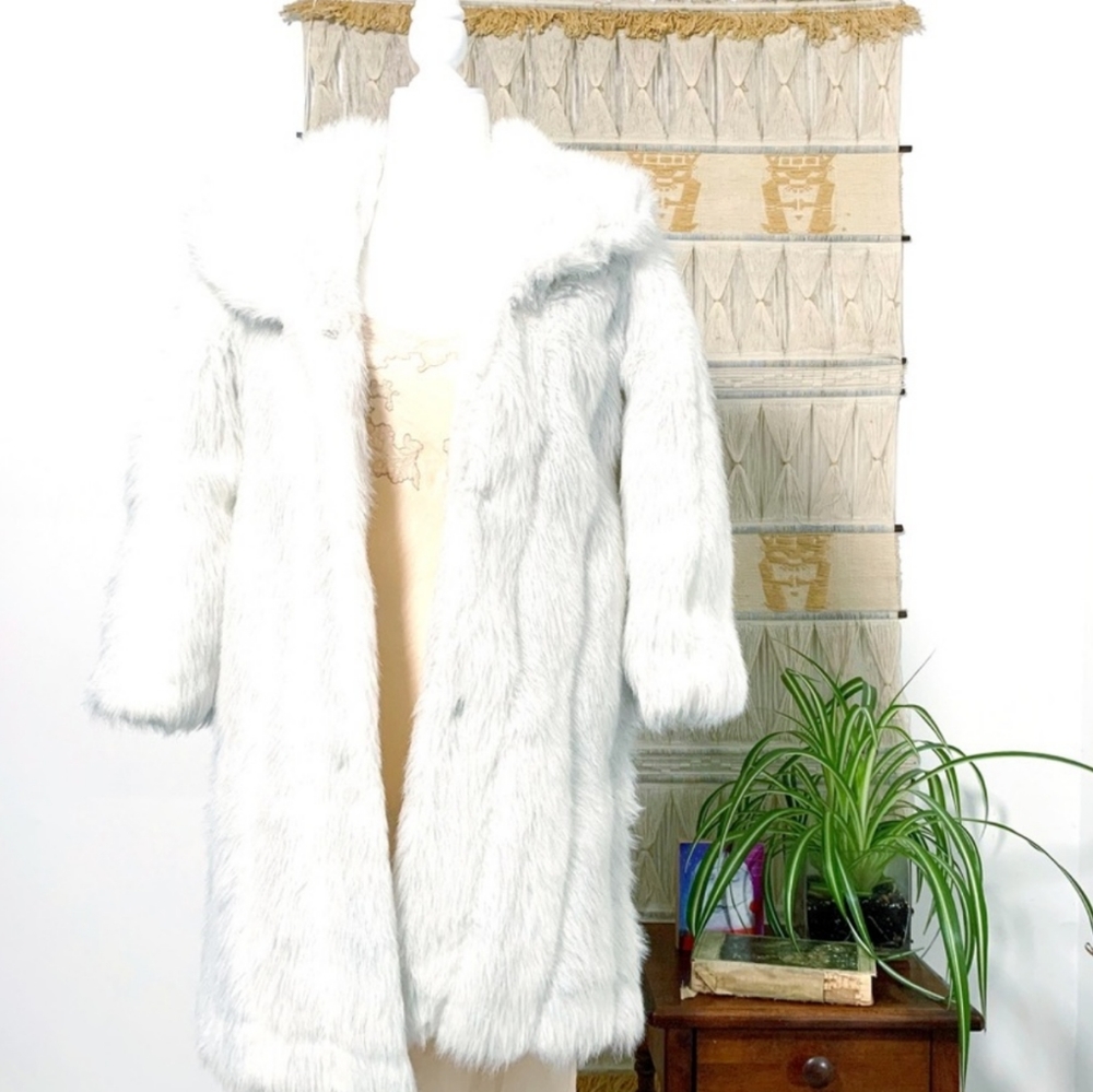 White Faux Fur Coat.. Prepping for the fall/winter